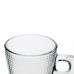 Jogo 6 Xícaras Square Coffee Time em vidro 80ml