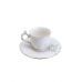 Conjunto 6 Xícaras Café Porcelana Flower Round Plate Colorido 100ML Wolff