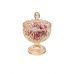 Bomboniere de Cristal com Tampa Queen Ambar 9cm Wolff