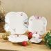 Conjunto 6 Pratos Sobremesa Porcelana Borboletas 19cm Wolff