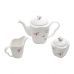 Conjunto 3 Peças de Porcelana para Café Borboletas Wolff