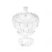 Potiche de Cristal Decorativo com Pé e Tampa Geneva 23,5x31cm Wolff