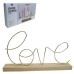 Love Enfeite Decorativo Metal+Mdf 36,4x20,5x5cm