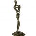 Figura Decorativa Metal Dourada 11X38CM