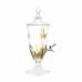 Dispenser/Suqueira de Cristal com Pé e Tampa Palm Tree Handpaint 2L Wolff