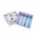 Conjunto 4 Colheres Aço Inox para Chá Flores Rainbow