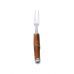 Conjunto 4 Garfos de Aço Inox Cabo de Bamboo Escuro