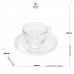 Conjunto 4 Xícaras de Cristal para Café com Pires Pearl 80ml Wolff