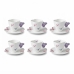 Conjunto 6 Xícaras de Porcelana para Chá Borboletas 200ml Wolff