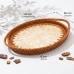 Bandeja Decorativa Madrepérola e Rattan Branca 42x25x6cm